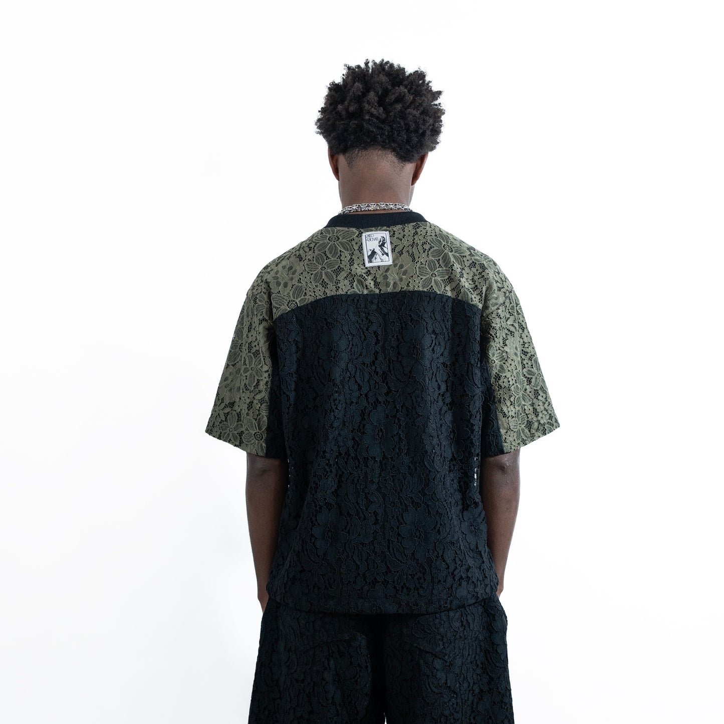 LD T-SHIRT LACE GREEN