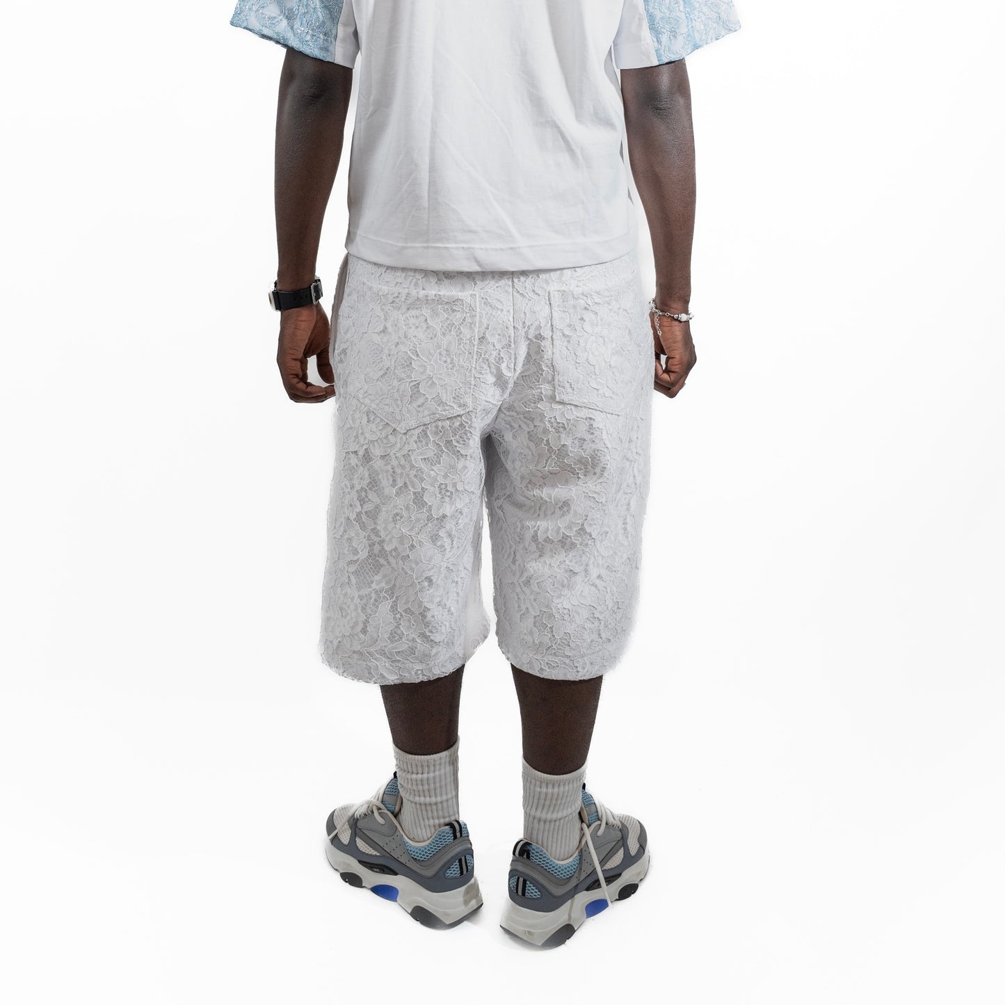 LD LACE SHORTS WHITE