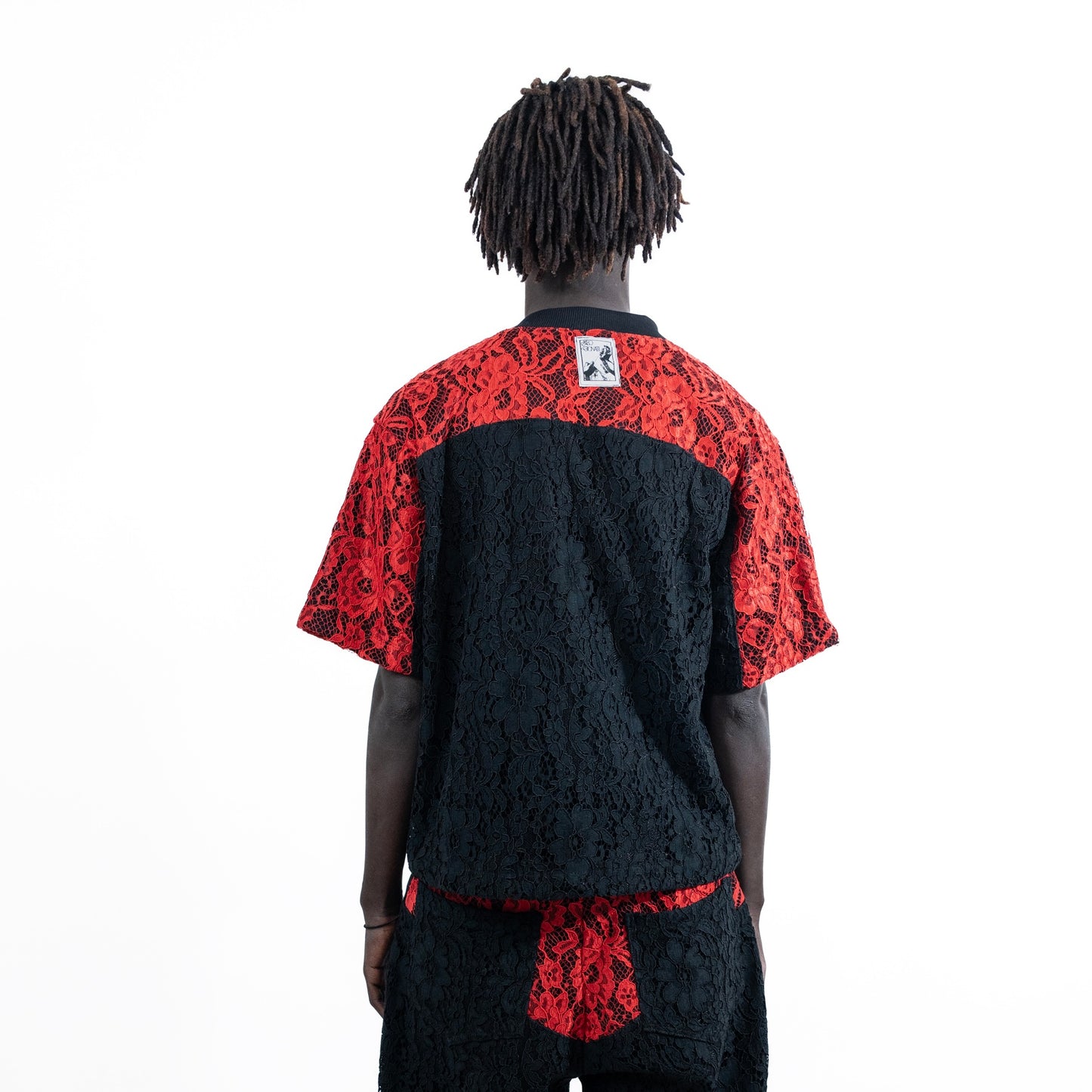 LD T-SHIRT LACE RED