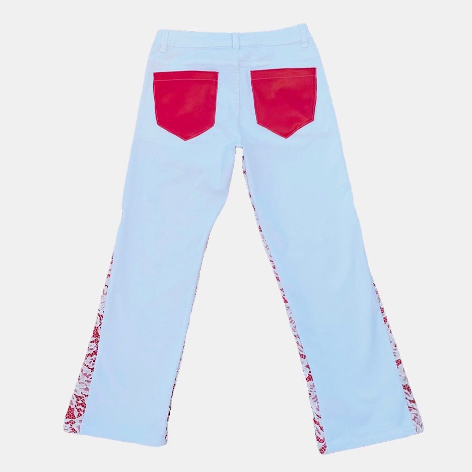 TAKE OFF LIPSTICK | JEANS WHITE & RED