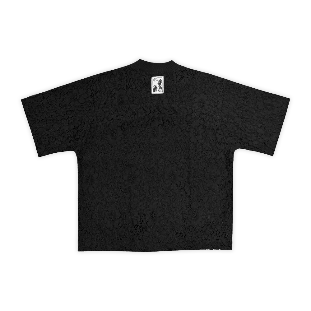 LD T-SHIRT LACE BLACK