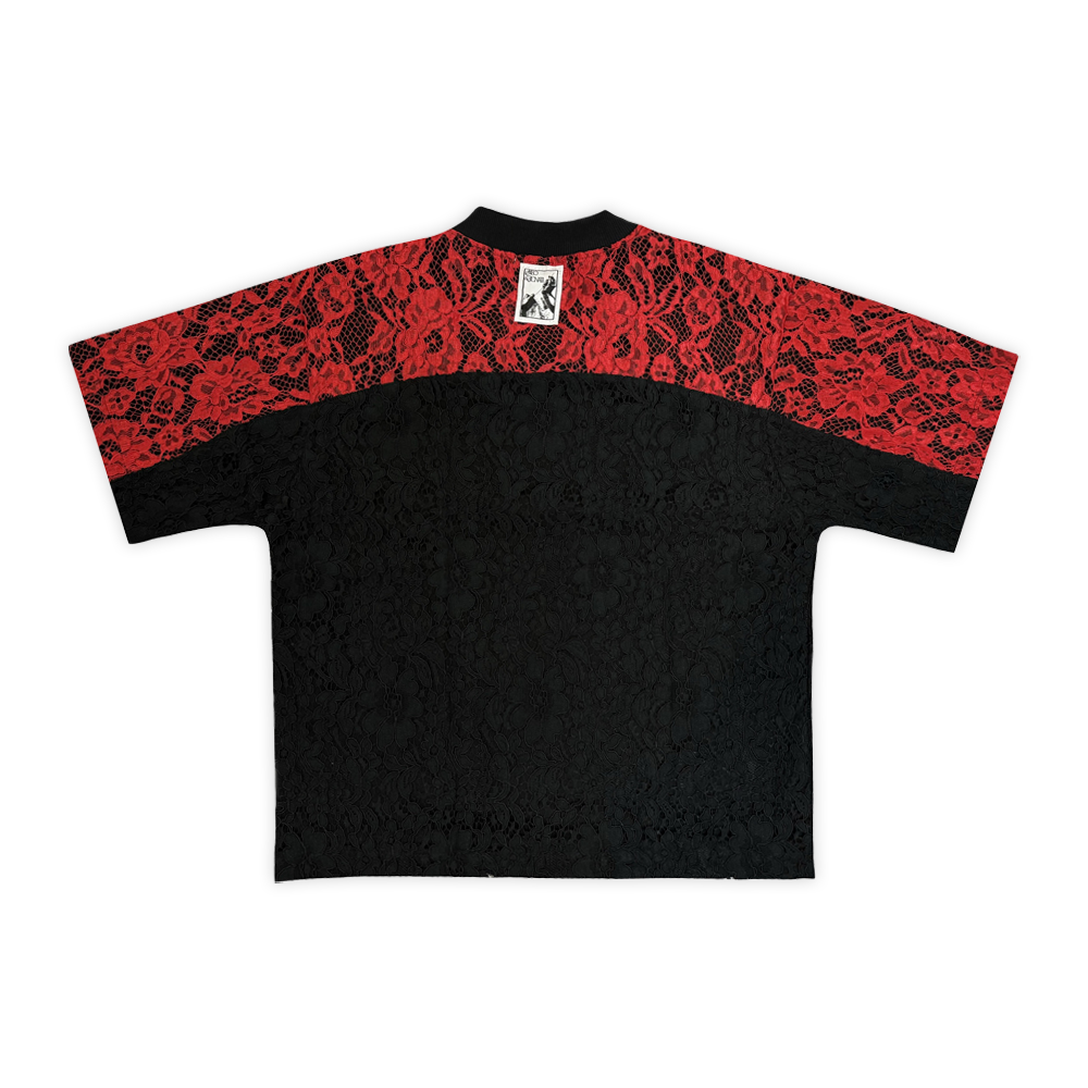 LD T-SHIRT LACE RED