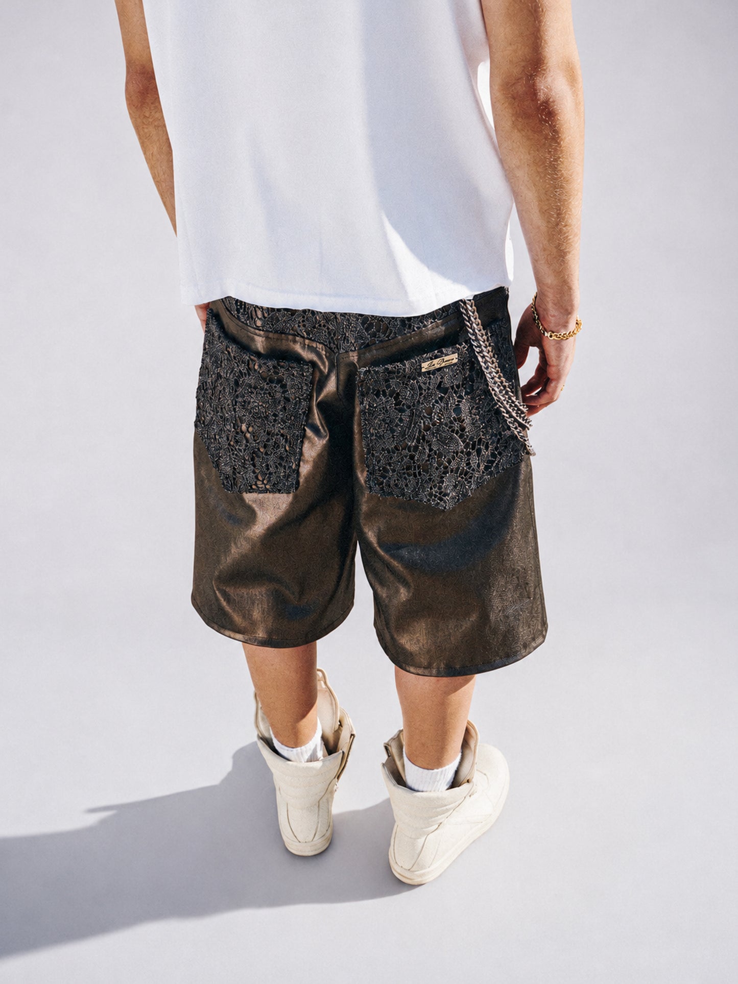 Silver Lace Denim
