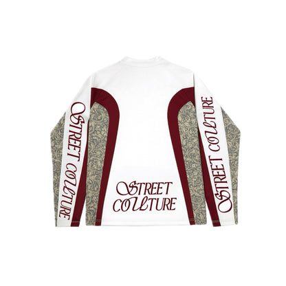 LD PERFORMANCE LONGSLEEVE MILITARY OFF WHITE & RED