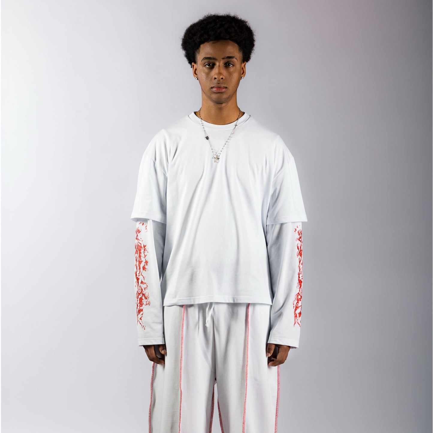 LD X LONGSLEEVE WHITE (GLITTER PRINT)