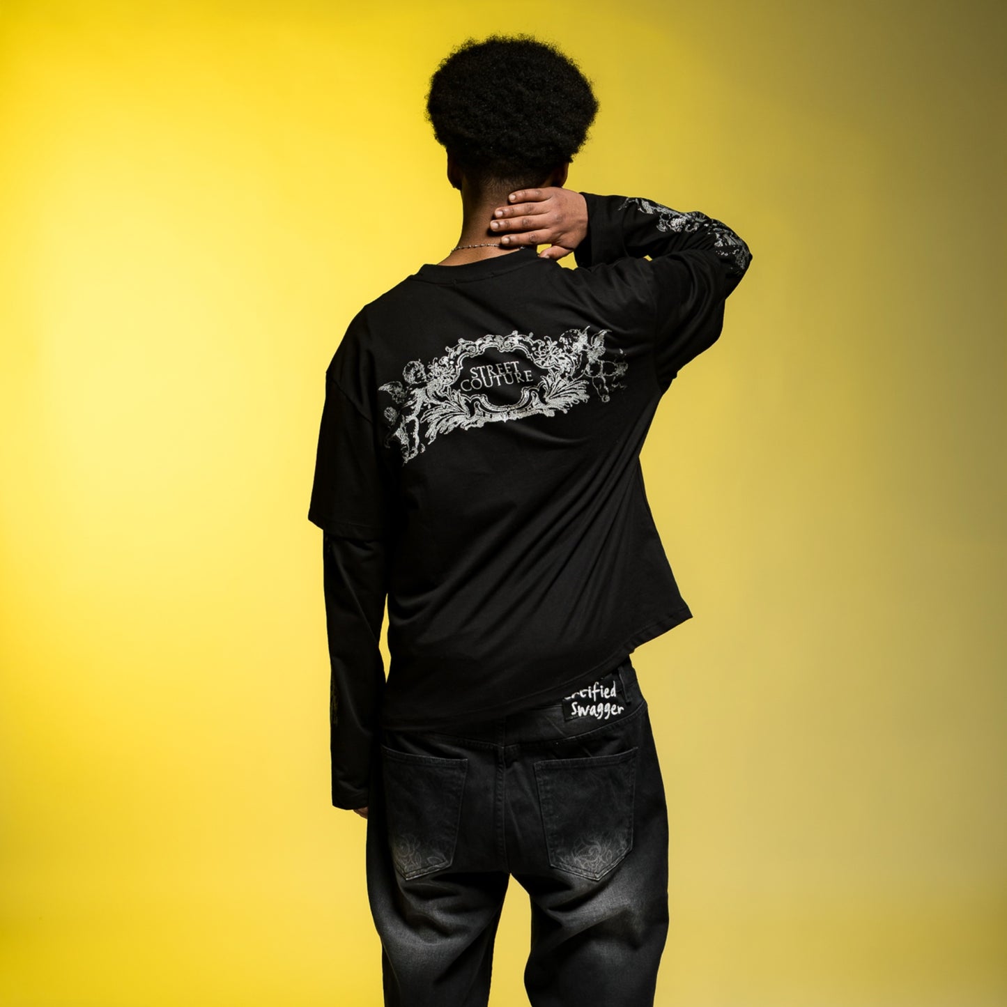LD X LONGSLEEVE V2 BLACK (GLITTER PRINT)