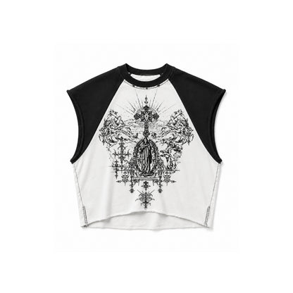 Sacred Raglan Tank - Black
