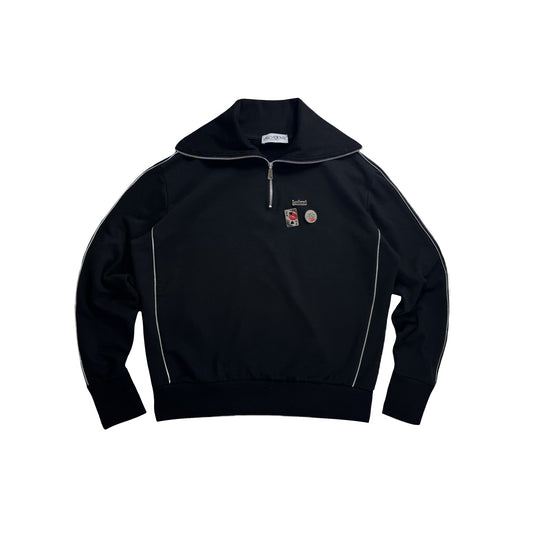 PINS HALFZIP BLACK/SILVER