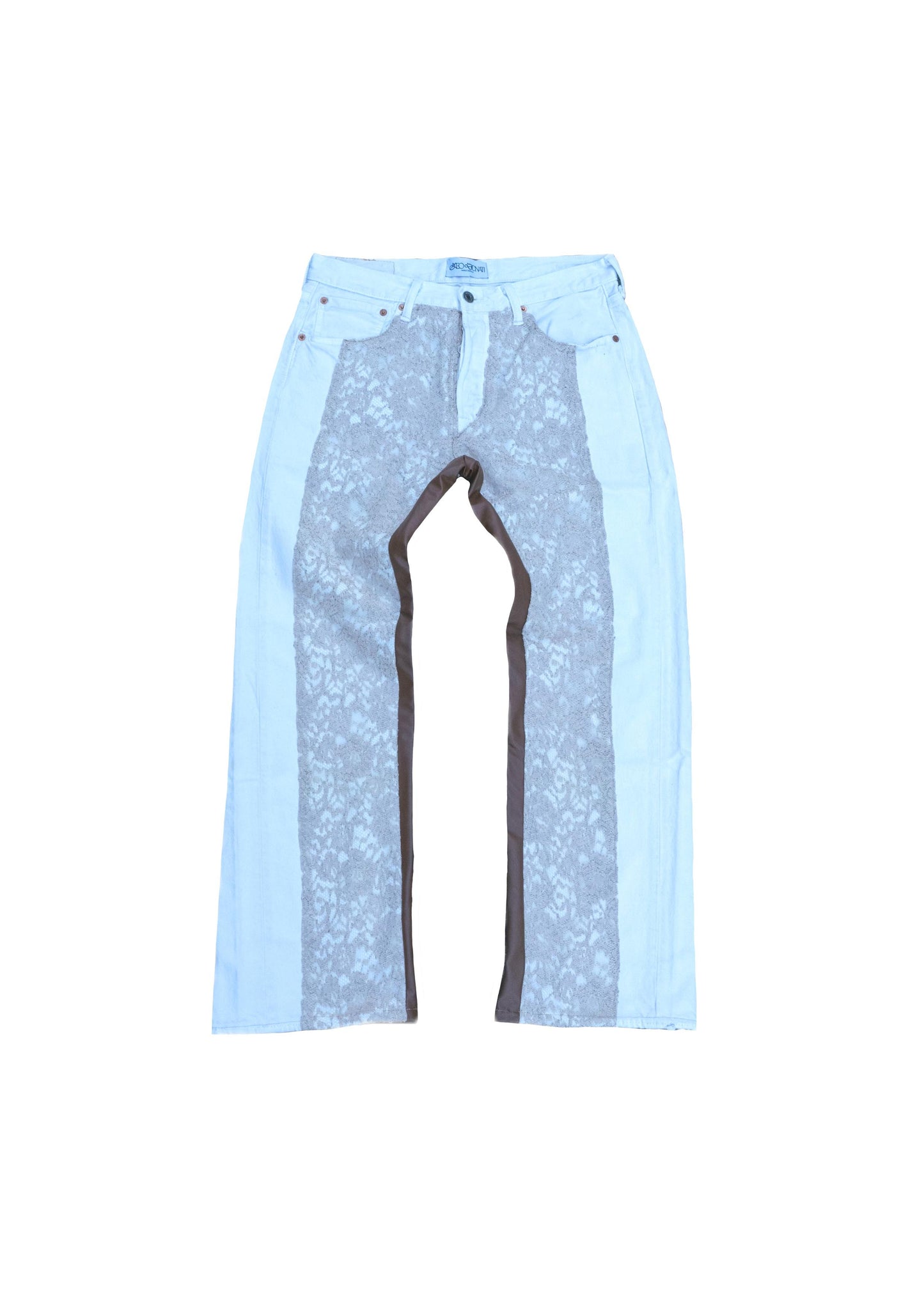LD x HANDMADE WHITE PANT BEIGE LACE