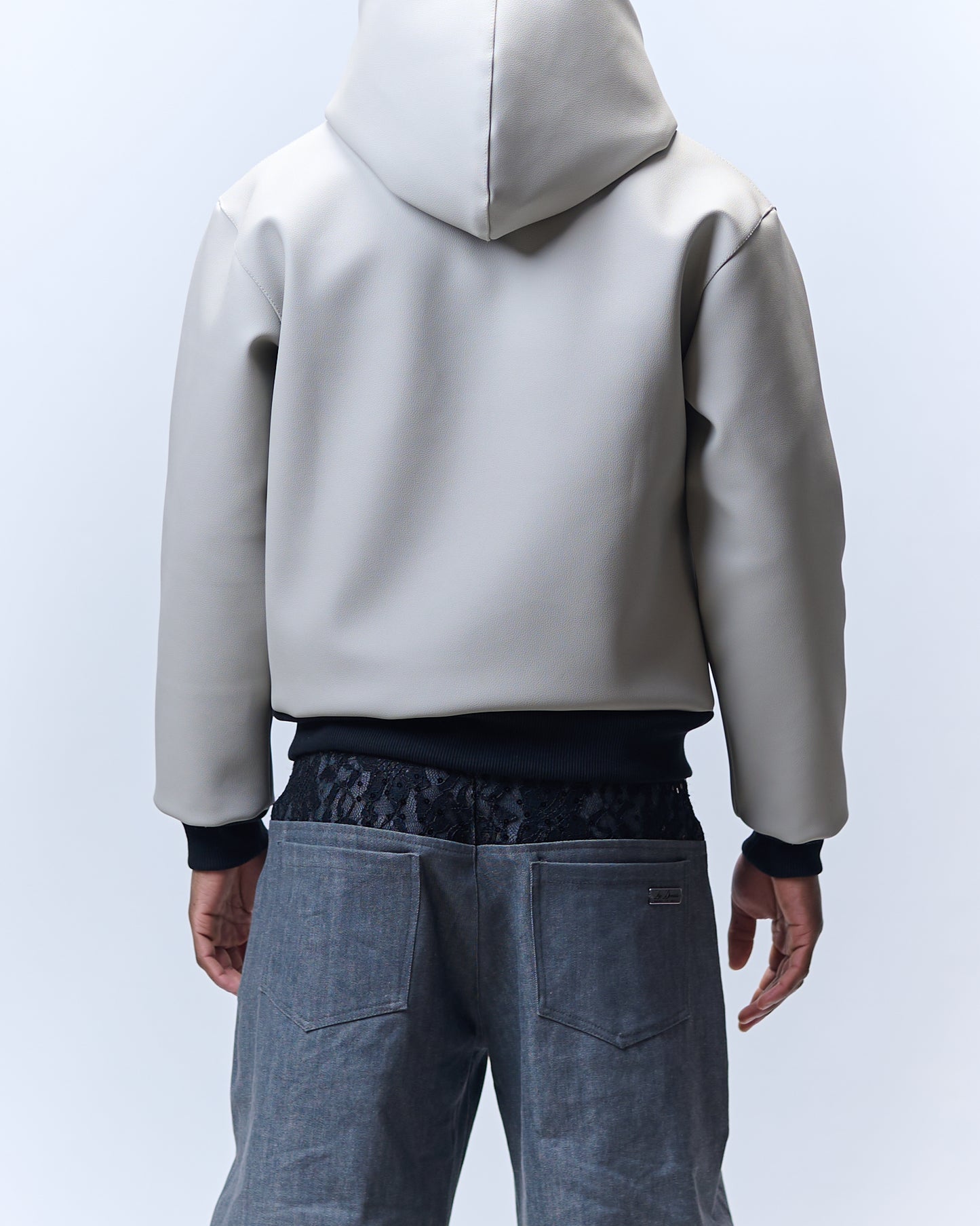 LD x GREY LEATHER JACKET