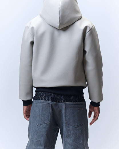 LD x GREY LEATHER JACKET