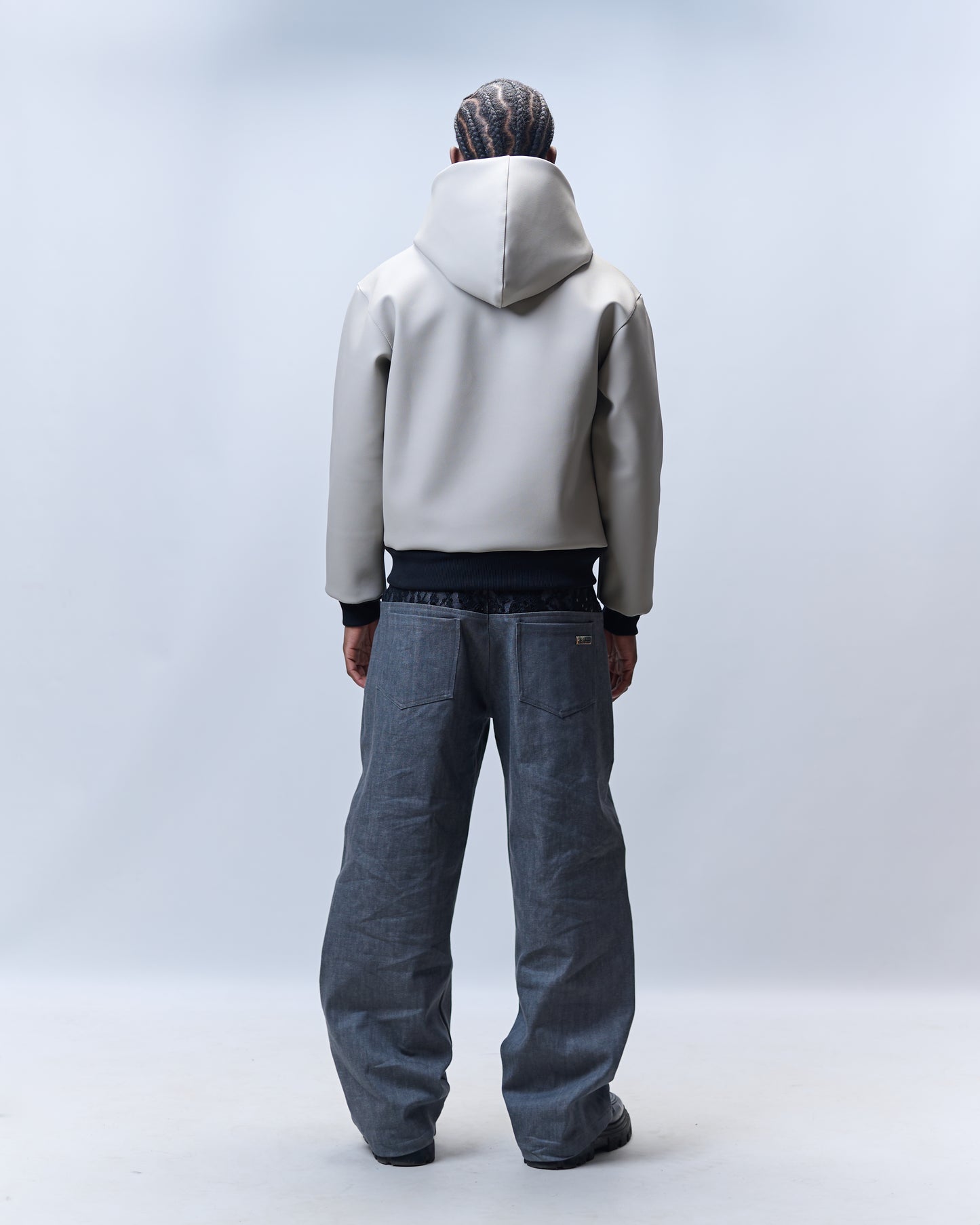 LD x GREY LEATHER JACKET