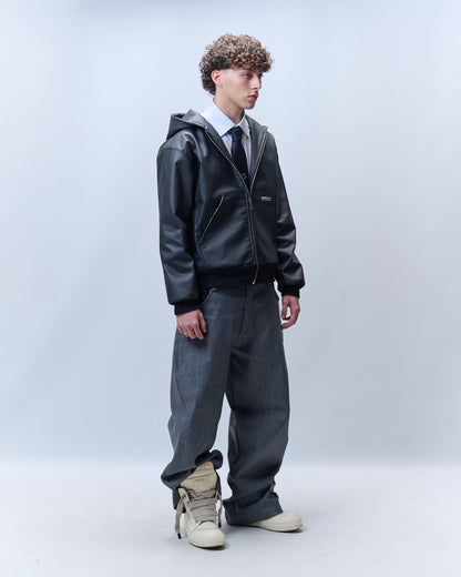 LD x BLACK LEATHER JACKET