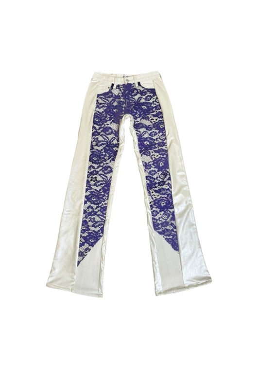 HANDMADE PANTS PURPLE LACE