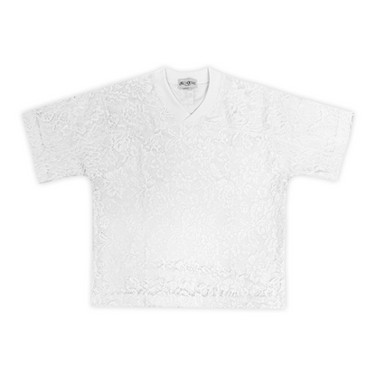 LD T-SHIRT LACE WHITE