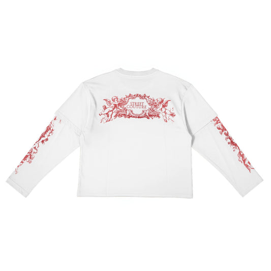 LD X LONGSLEEVE WHITE (GLITTER PRINT)