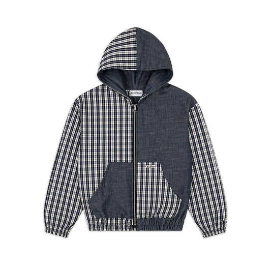 SPLIT CHECK JACKET - flat lay