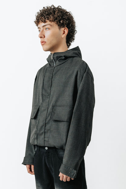 GREY TARTAN WINDY JACKET