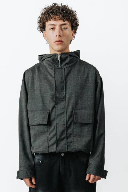 GREY TARTAN WINDY JACKET