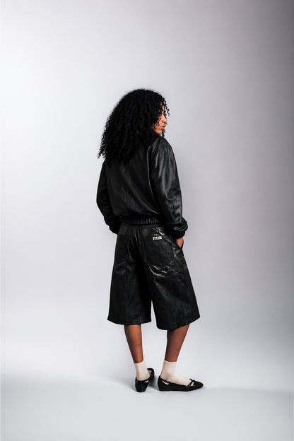 RAW SILVER SHORTS - on model donna retro