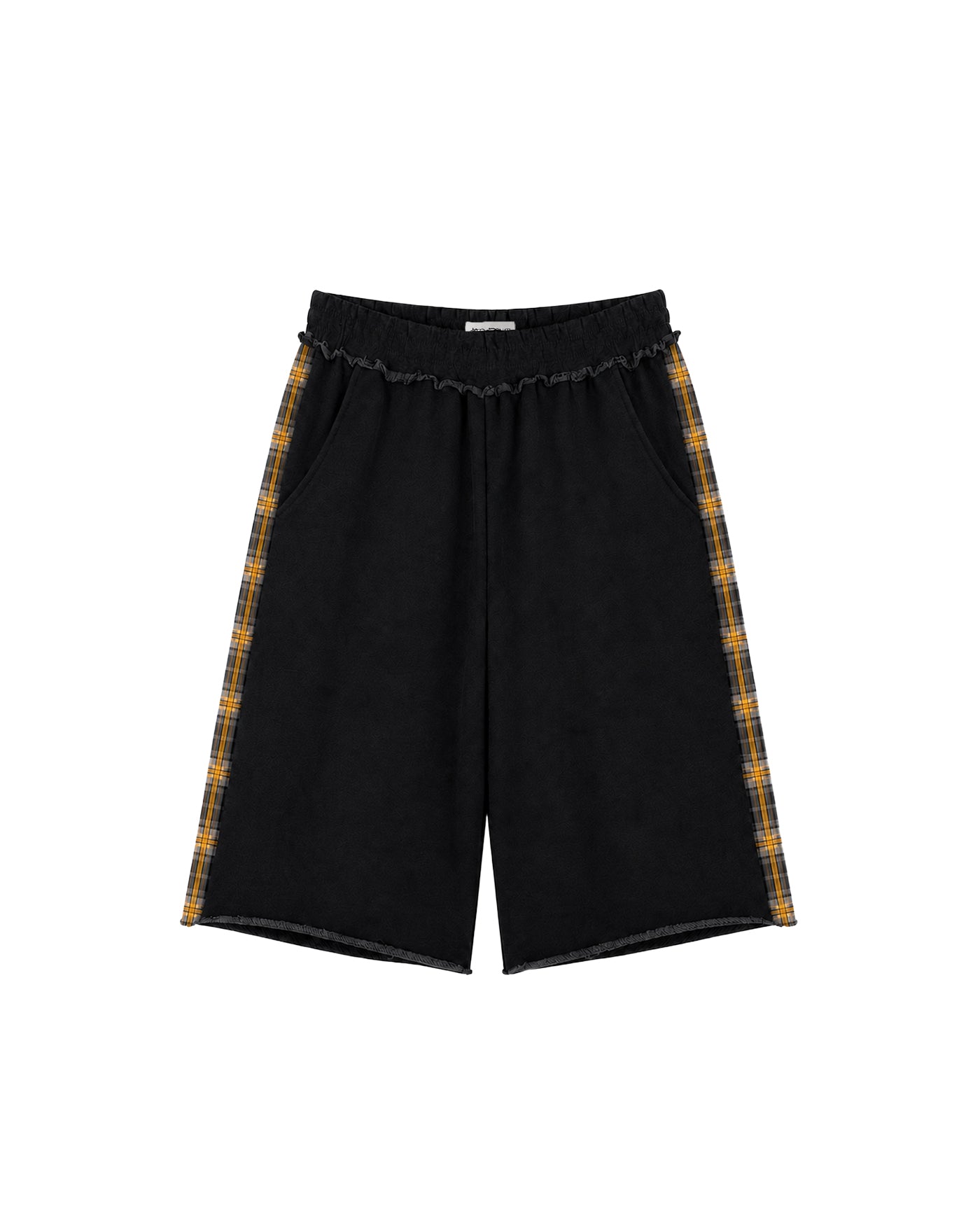 SHC Black Plaid Shorts