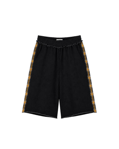 SHC Black Plaid Shorts