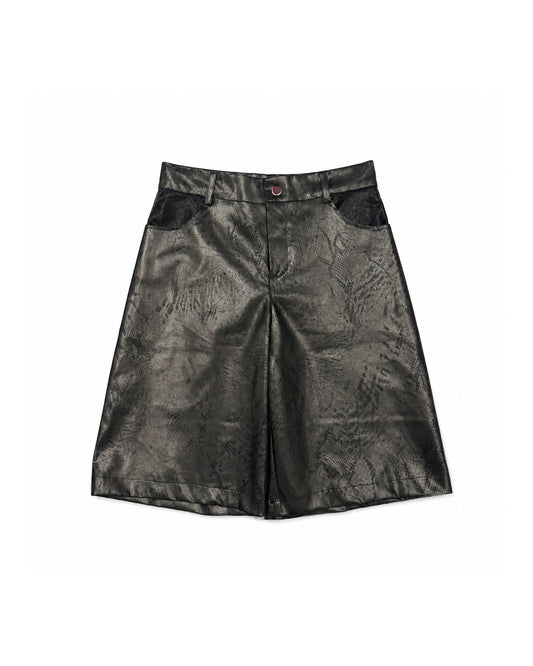 Silver Denim Shorts