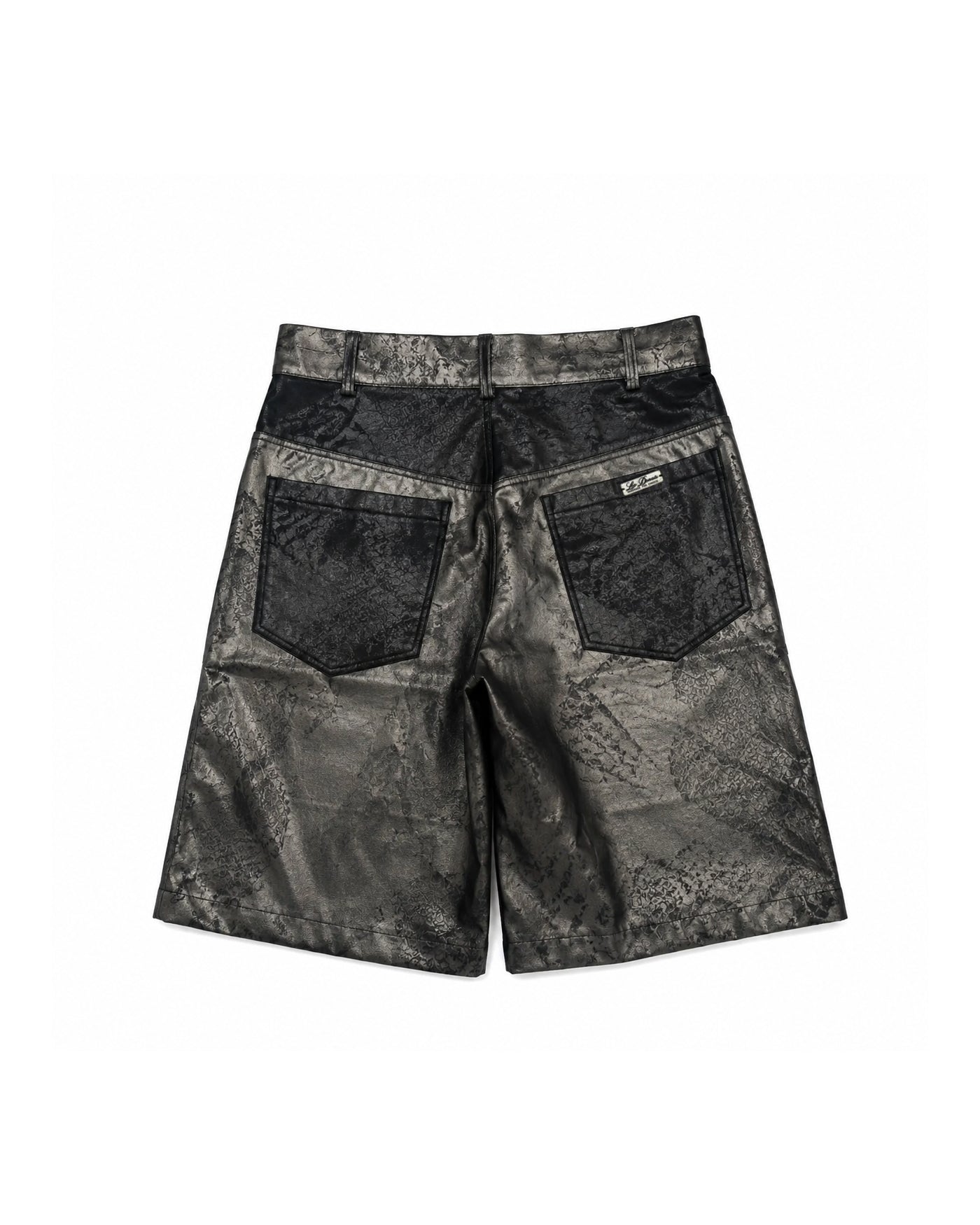 Silver Denim Shorts