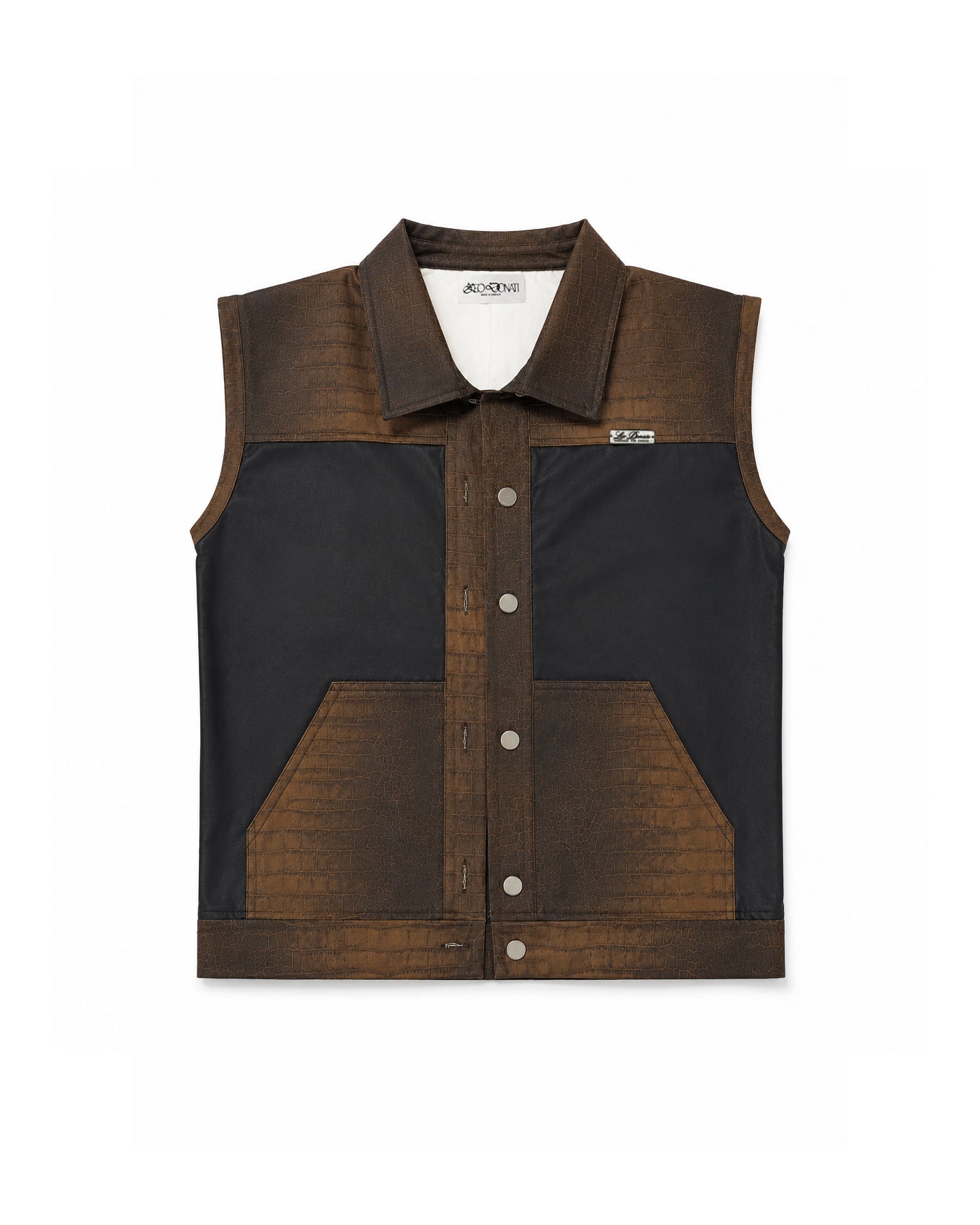 Croc Leather Vest