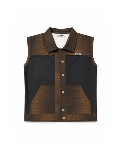 Croc Leather Vest
