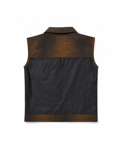 Croc Leather Vest