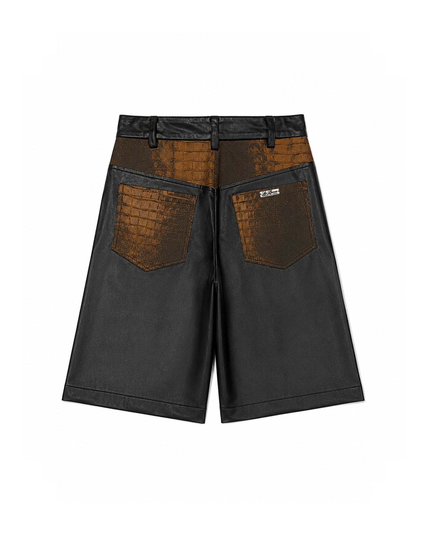 Croc Leather Shorts
