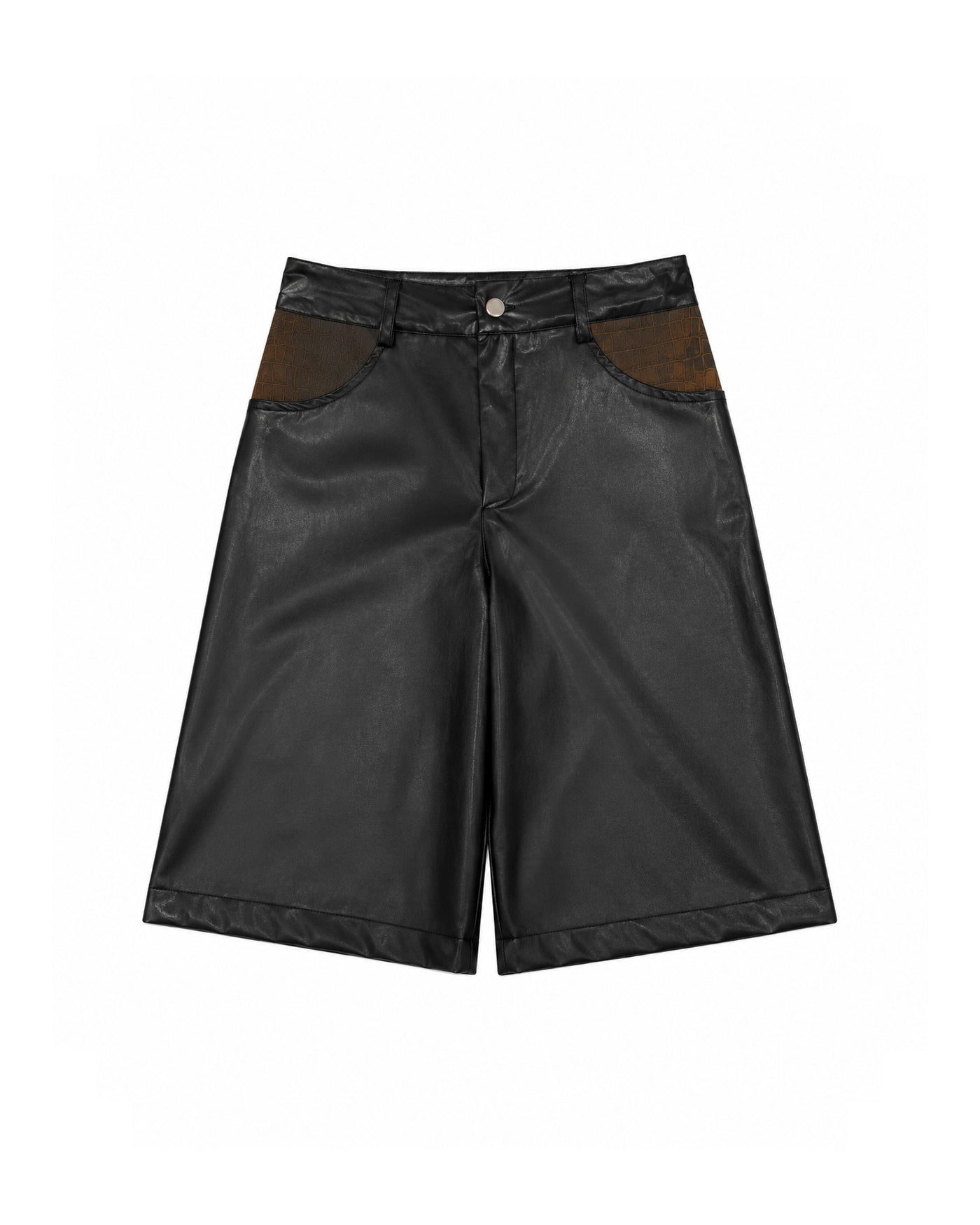 Croc Leather Shorts