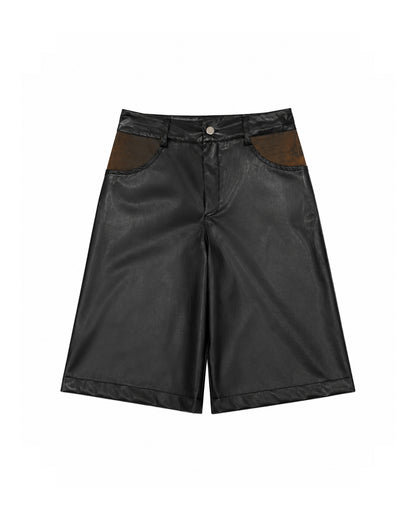 Croc Leather Shorts