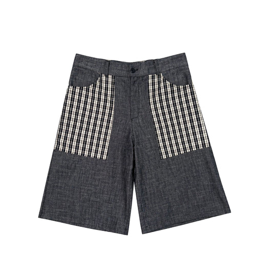 SPLIT CHECK SHORTS - fronte