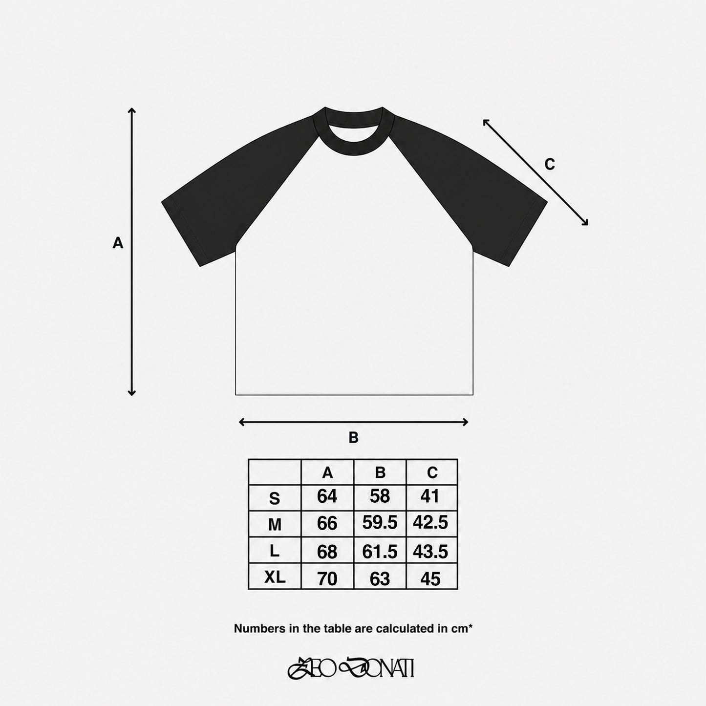 SHC Raglan Tee - Guida taglie