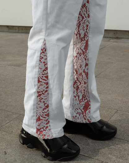 TAKE OFF LIPSTICK | JEANS WHITE & RED